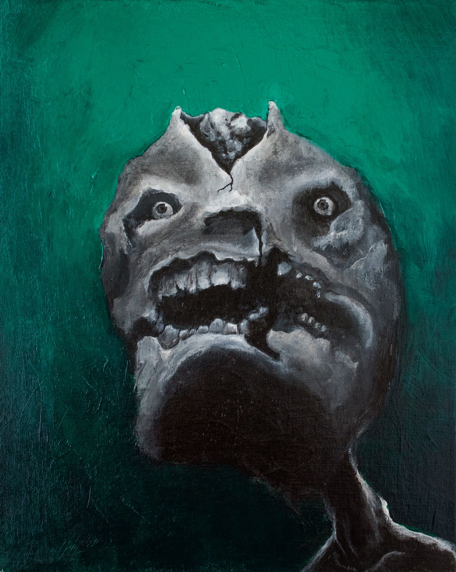 Acrylic painting abstract portrait