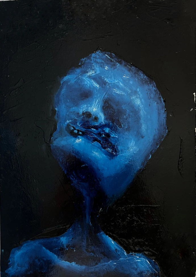 Oil painting abstract portrait